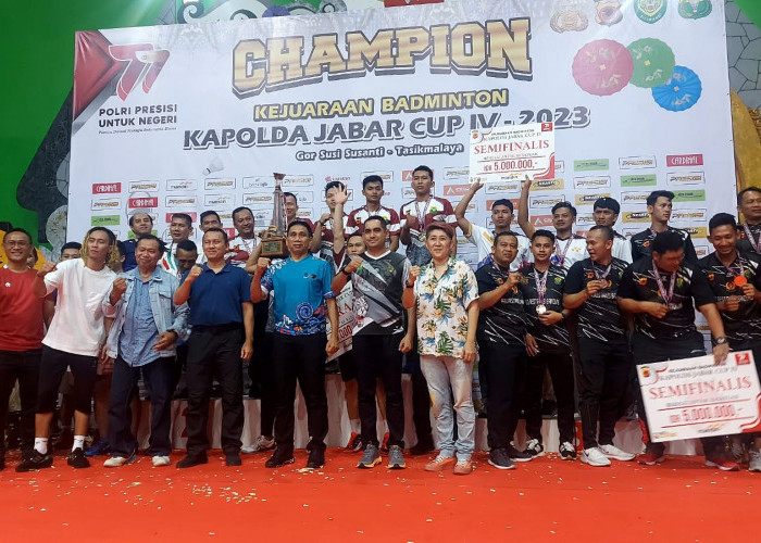 Tim Bulutangkis Polda Jabar Juara Piala Kapolda Cup IV 2023 di Tasikmalaya