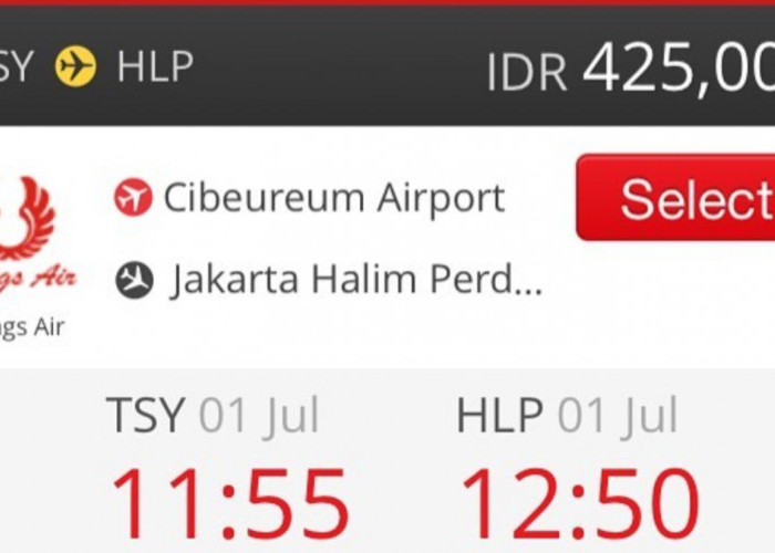 Naik Wings Air Harga Tiket Penerbangan Rute Perjalanan Tasik-Jakarta Cuma Segini?