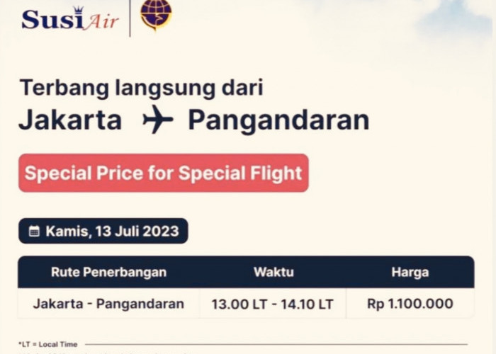 ASYIK Harga Tiket Penerbangan Rute Perjalanan Jakarta-Pangandaran Turun, Lebih Murah!