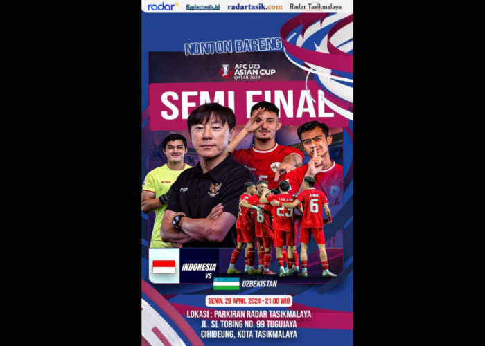 Ini Titik Lokasi Nobar Semifinal Piala Asia U23 2024 Timnas Indonesia Versus Uzbekistan di Kota Tasikmalaya