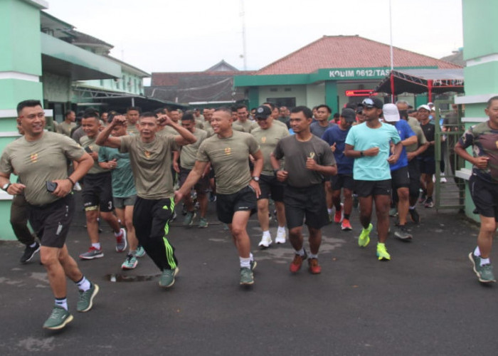 Kodim 0612/Tasikmalaya Ajak Masyarakat Hidup Sehat Lewat Fun Run