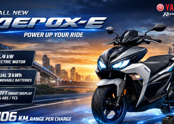 Motor Listrik Aerox Yamaha Aerox-E Langsung Bikin Pecinta Skutik Sporty Heboh