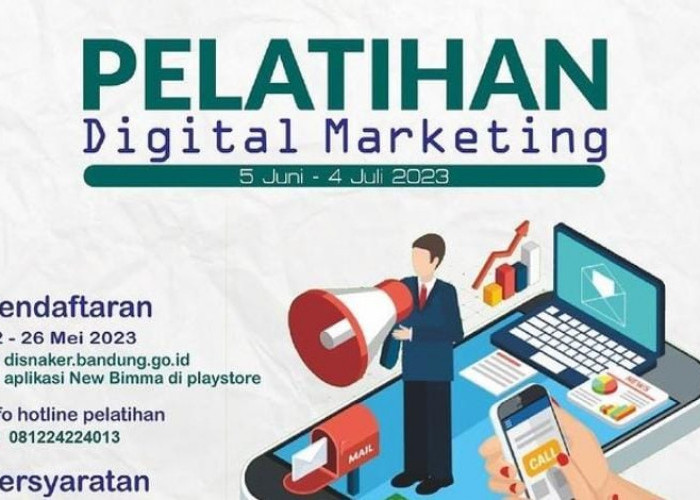 PENGUMUMAN! Disnaker Kota Bandung Buka Pelatihan Digital Marketing, Buruan Daftar