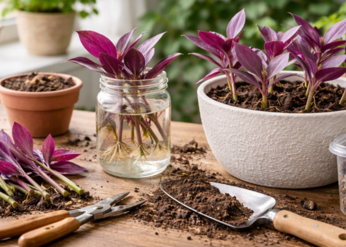 Anti Gagal! Tanaman Hias Adam Hawa Makin Ungu dan Rimbun, Begini Cara Memperbanyaknya 