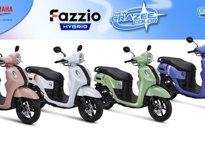 Yamaha Fazzio Hybrid Warna Baru, Hadir dengan Empat Pilihan New Crazee Color