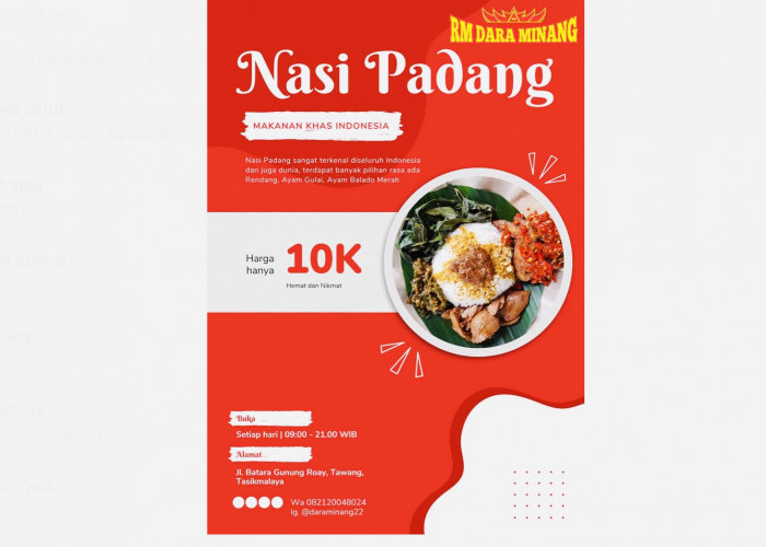 Nasi Padang Paket Lengkap Cuma Rp10 Ribu, Dahsyatanya Aneka Menu Rumah Makan Terkenal di Tasikmalaya 