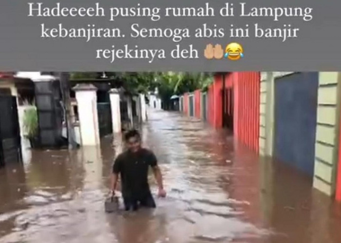 Hujan, Rumah Wakil Gubernur Lampung Kebanjiran