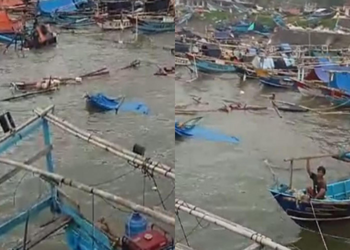 Bencana Gelombang Tinggi, Delapan Perahu Nelayan Karam di Tasikmalaya