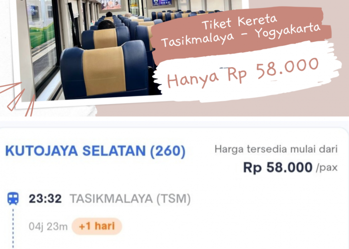 Liburan Hemat! Tiket Kereta Api Tasikmalaya - Yogyakarta Cuma 58 Ribu!