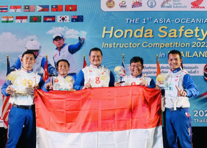Instruktur PT AHM Berjaya di Thailand, Ukir Prestasi di Kompetisi Safety Riding Asia & Oceania