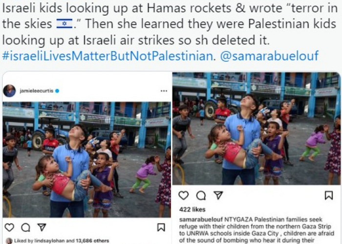 Blunder Fatal, Aktris Hollywood Posting Israel Dapat Teror dari Langit, Tapi Gunakan Foto Anak-Anak Palestina