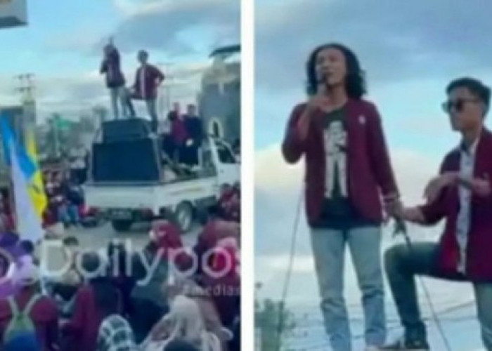 Viral, Seorang Mahasiswa Nekat Lontarkan Kalimat Tak Pantas ke Presiden Jokowi Saat Demo Menolak Kenaikan BBM