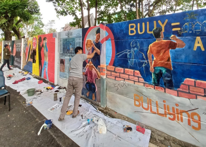 Tembok 'Stop Bullying' di Universitas Siliwangi Kota Tasikmalaya, Kampanye Hentikan Perundungan 