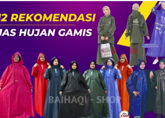 MODIS! 12 Model Jas Hujan Gamis Beserta Harganya yang Terjangkau Buat Muslimah di Musim Hujan