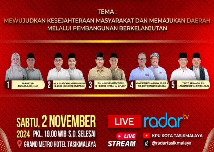 Ini Link Live Streaming Debat Calon Pemimpin: Pertarungan Visi dalam Pilkada Kota Tasikmalaya 2024!