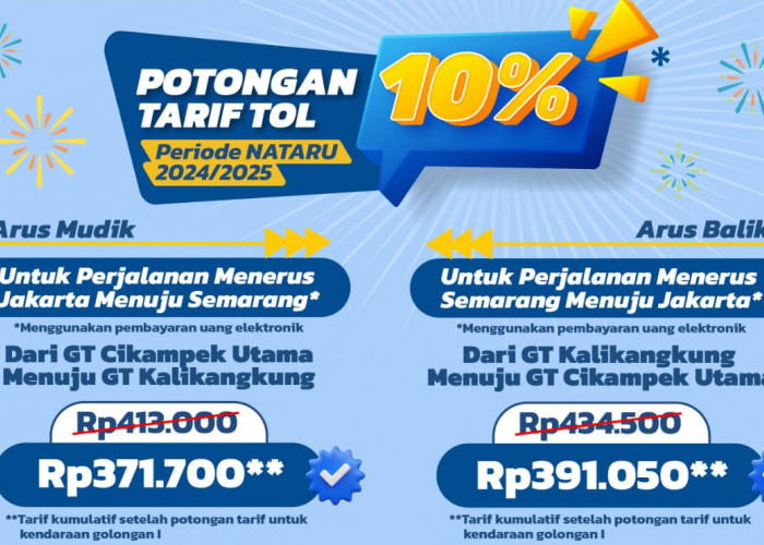 Diskon Tarif Tol 10 Persen Berlaku untuk Jalan Trans Jawa Mana? Simak Penjelasan Jasa Marga!