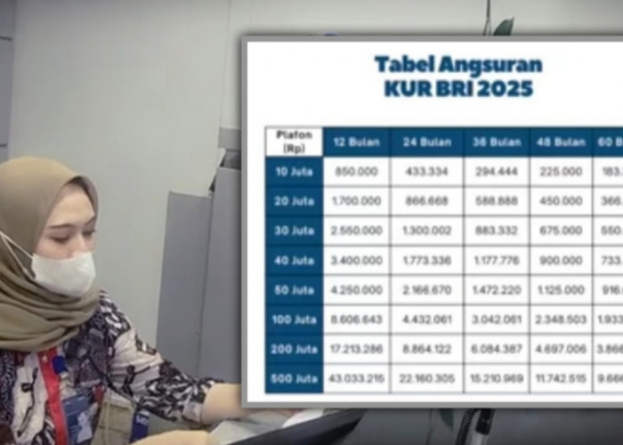Tabel KUR BRI 2025 Pinjaman Hingga Rp 100 Juta, Cek Simulasi Cicilan dan Syarat Pengajuan