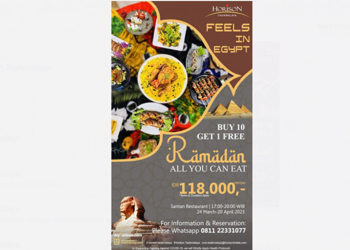 Hotel Horison Tasikmalaya Hadirkan Ramadhan Feels in Egypt, All You Can Eat untuk Buka Puasa