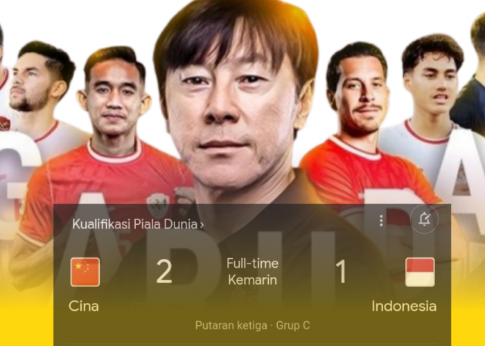 Fulltime! Laga Indonesia VS China Berakhir dengan Skor 1-2, Tidak Ada Gol Tambahan Tercipta Hingga Akhir Babak