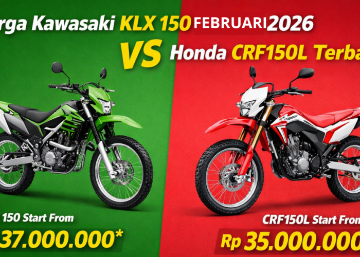 Selisih Tipis di Kelas Trail, Harga Kawasaki KLX 150 Januari 2026 OTR Jakarta vs Honda CRF150L