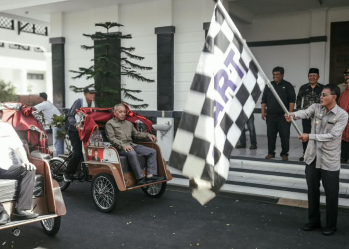 160 Pengemudi Becak di Ciamis Dapat Bantuan Becak Listrik Gratis dari Presiden Prabowo