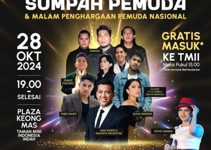 28 Oktober, Hari Sumpah Pemuda. Kemenpora Gelar Acara Konser Sumpah Pemuda Ajang Menginpirasi Generasi Muda