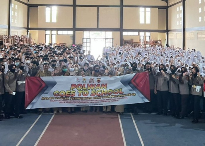 Sambut HUT ke-74, Polwan Polres Tasikmalaya Kota Ajak Pelajar Cerdas Bermedsos, 2 Polwan Bakal Terima Surprise