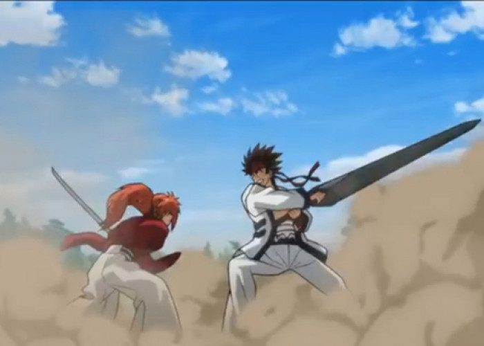 Momen Epik Pertarungan Kenshin Battosai si Pembantai Melawan Sanosuke