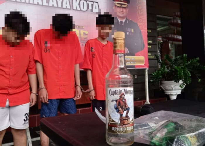 Tiga Anggota Geng Motor Penganiaya Dua Pemuda di Kota Tasikmalaya Pakai Botol Minuman Keras Diciduk Polisi