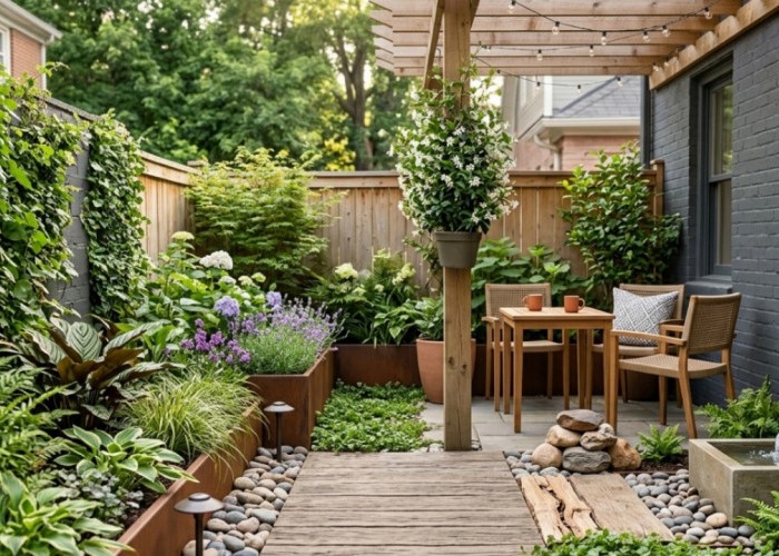 Lahan Belakang Sempit Jangan Dibiarkan Kosong, Begini Cara Mudah Sulap Jadi Taman Estetik dan Nyaman