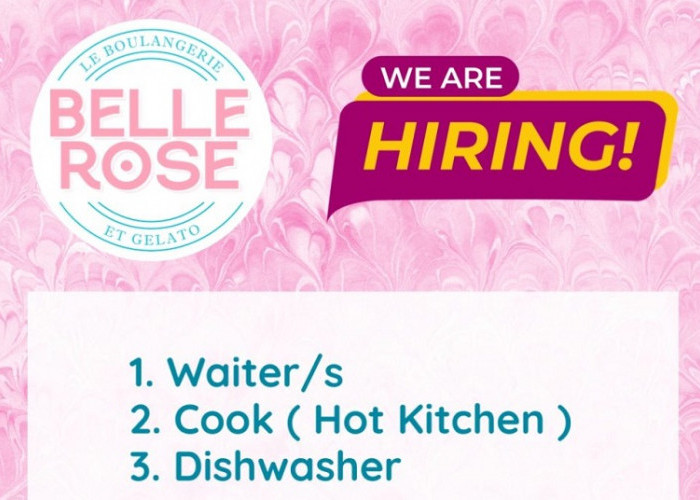 Rabu Ini Lowongan Kerja Terbaru Bellerose Tasikmalaya untuk Posisi Waiter, Cook dan Diswasher Ditutup