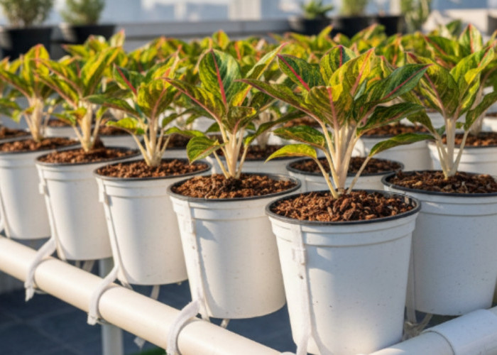 Pot Bekas Panen Disulap Jadi Taman Cantik, Intip Cara Menanam Hidroponik Sistem Wick 