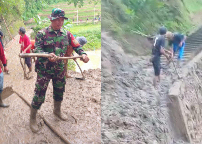 Longsor di Salawu Tasikmalaya: Akses ke Kampung Naga Tertutup Material, Satu Warung Terdampak