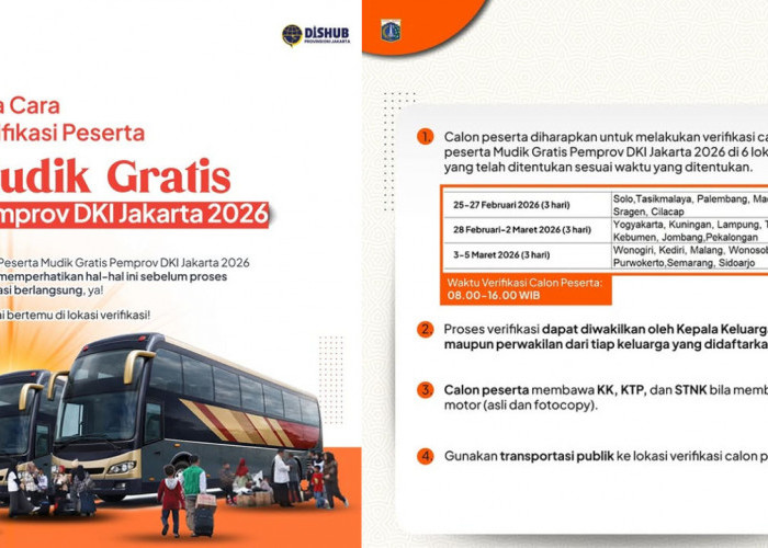 Jangan Terlewat! Verifikasi Mudik Gratis DKI Jakarta 2026 Dimulai, Cek Jadwal, Lokasi dan Syarat Lengkapnya
