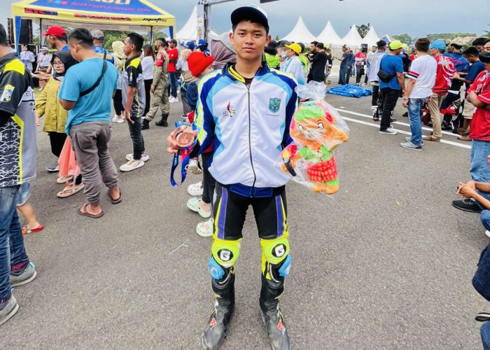 Akbar Abud Afdalah Atlet Balap Motor dari Kota Banjar, Raih Podium Ke-3 di Babak Kualifikasi PON XXI 2024