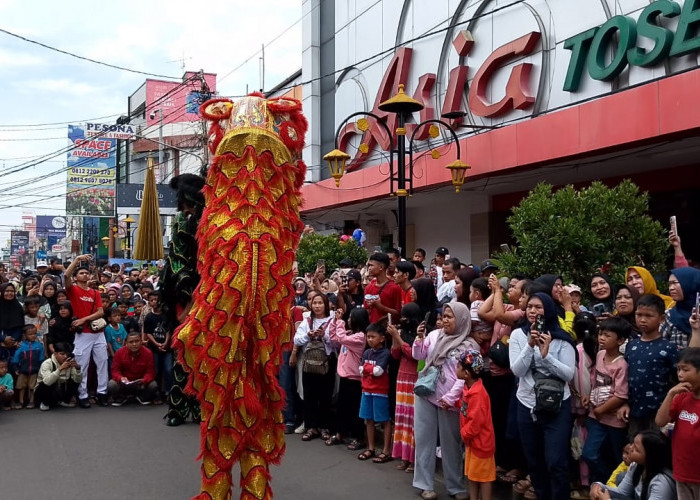 Kemeriahan Imlek 2025 di Kota Tasikmalaya, Warga Antusias Saksikan Barongsai dan Naga Keliling