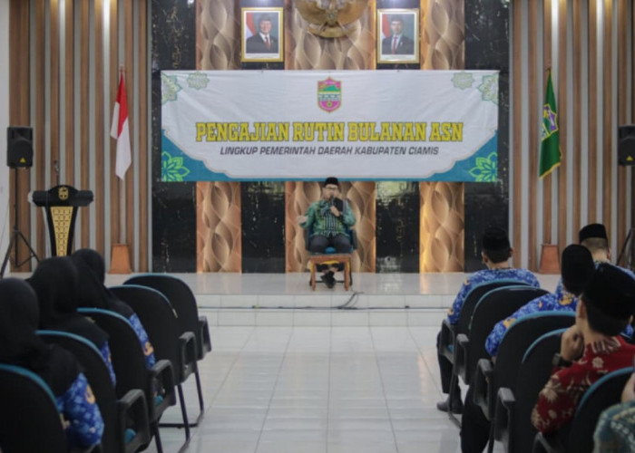 ASN Ciamis Ikuti Pengajian Rutin, Sekda Ingatkan Pentingnya Menjaga Semangat Berbuat Baik