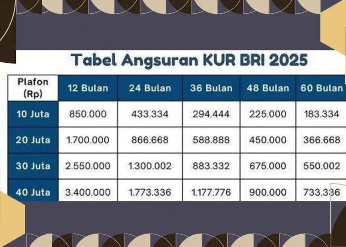 Butuh Modal Usaha Cepat Cair? Cek Skema Tabel KUR BRI 2025 dengan Cicilan Rp 1 Juta Tenor Hingga 60 Bulan