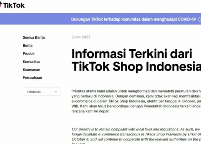 TikTok Shop Tutup Begini Alasan dan Dampaknya bagi Penjual Online di Indonesia