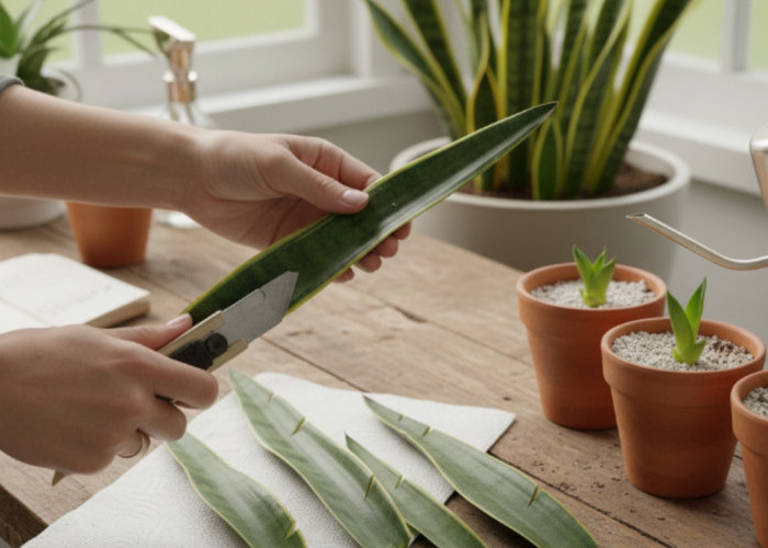 Lidah Mertua dari Stek Daun, Pelan Tapi Pasti Jadi Tanaman Yang Menyehatkan