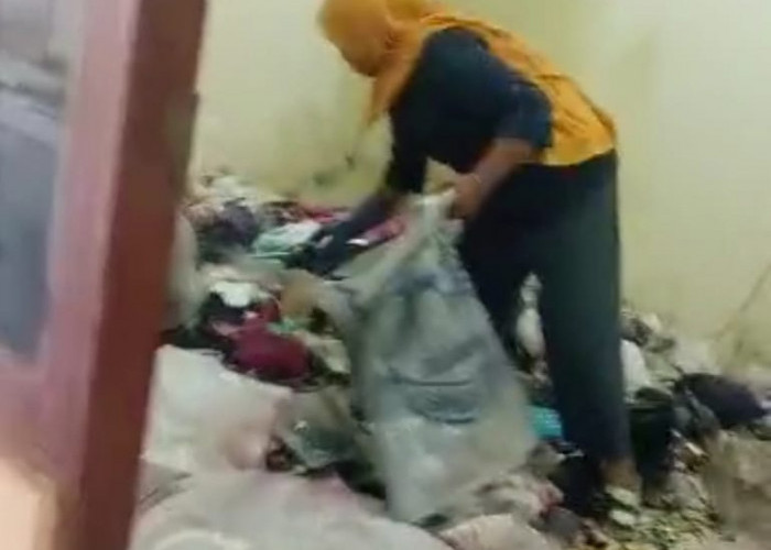 Viral Video Wanita Cantik Simpan Sampah di Kamar Kos Hingga 30 Karung