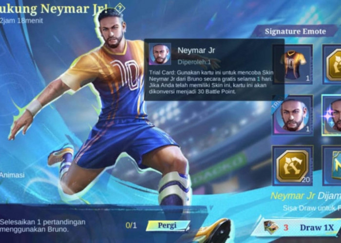 Neymar Kolaborasi dengan Bruno di Mobile Legends Bang Bang, Buruan Update Game ML Versi Terbaru