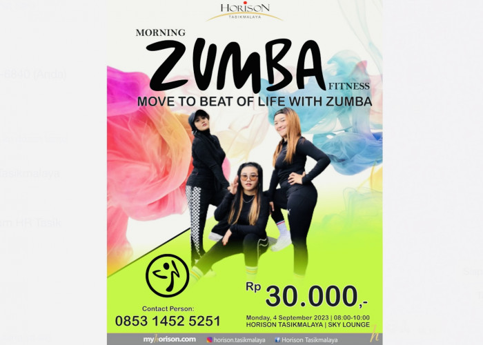 Morning Zumba Fitness di Hotel Horison Tasikmalaya, Makin Sehat Bugar dan Fit!