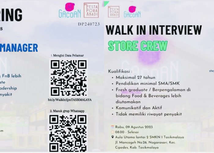 Walk In Interview, Beneran Mi Gacoan Buka di Tasikmalaya dan Ciamis? Simak Lokernya Nih! 