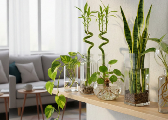 5 Tanaman Hias Media Air di Rumah, Dekorasi Minimalis yang Cantik, Praktis, dan Bikin Ruangan Lebih Hidup