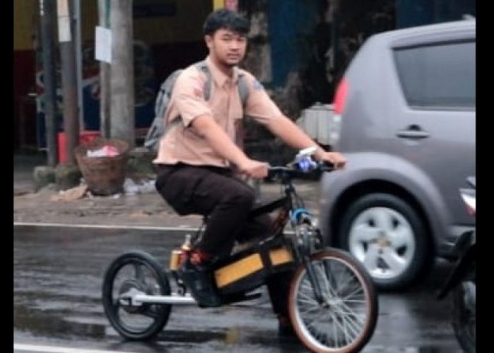 Ide Cerdas, Siswa MAN 2 Banyumas Modifikasi Sepeda Bekas jadi Sepeda Listrik Buat ke Sekolah
